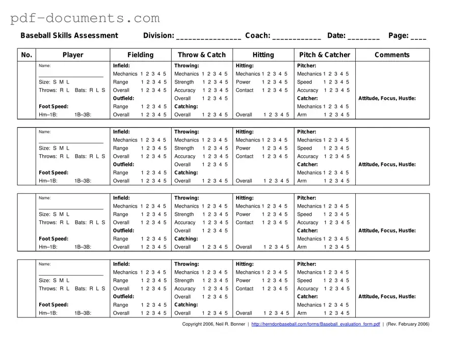Download Baseball Assessment Form