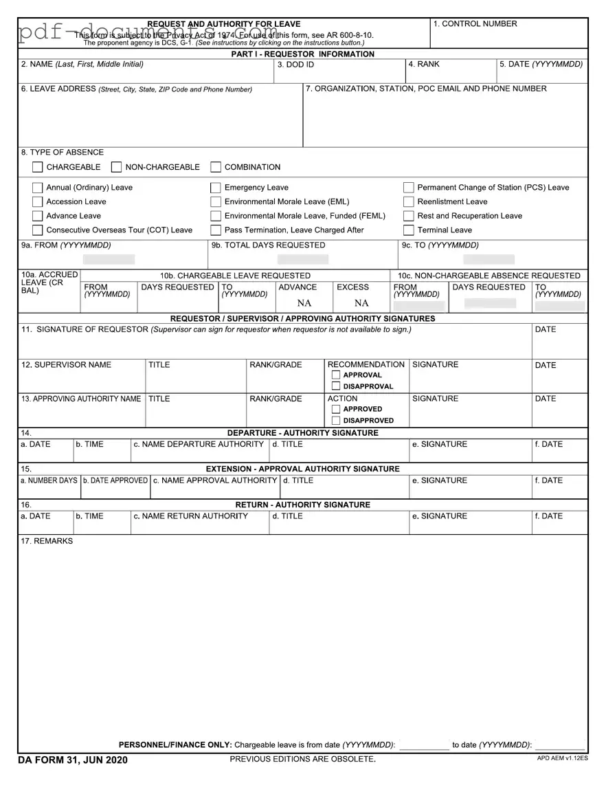 Download Da 31 Form