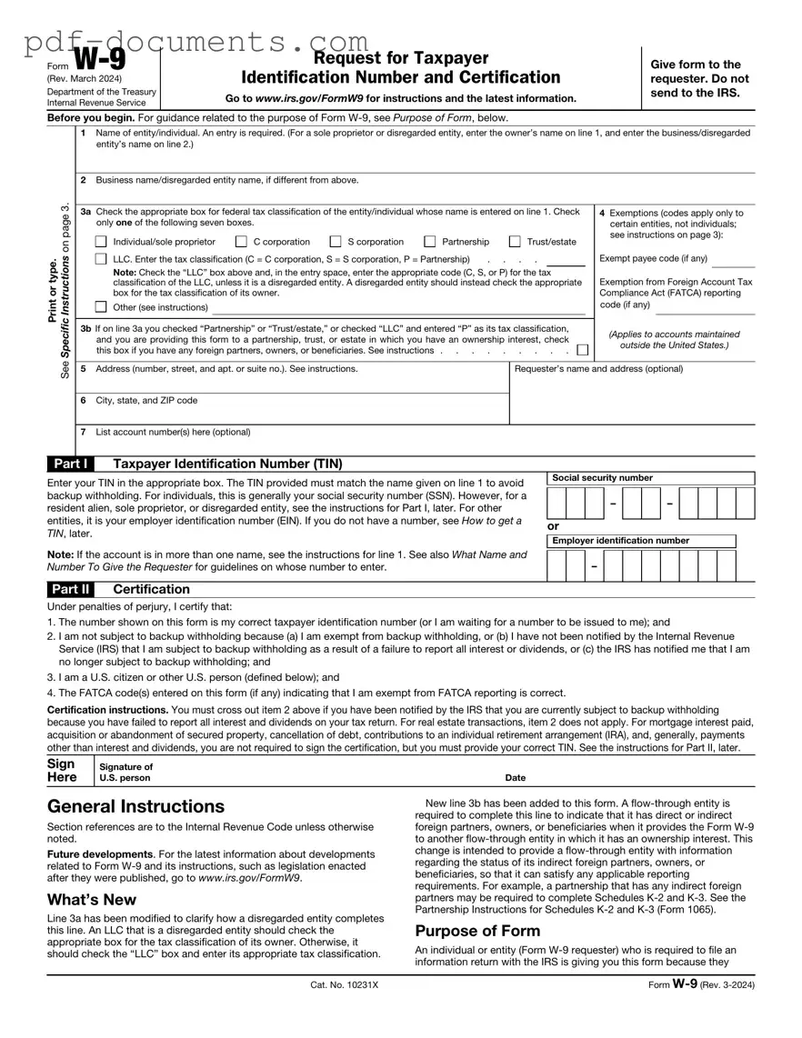 Download IRS W-9 Form