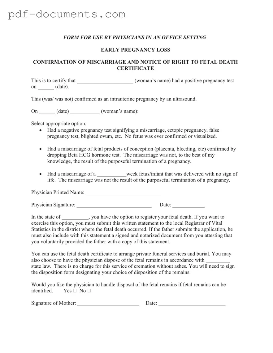 Download Miscarriage Discharge Paper Form