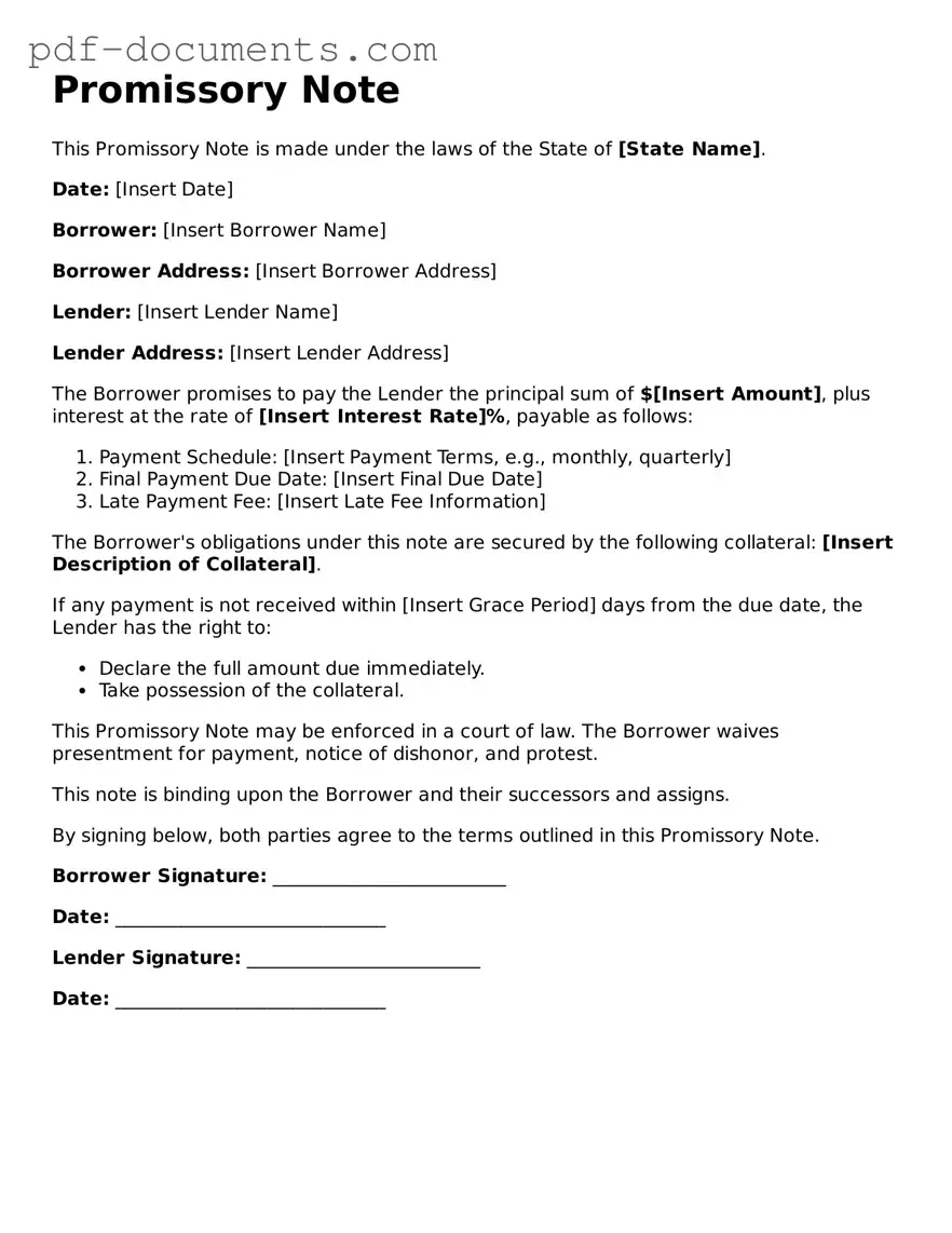 Printable Promissory Note Form