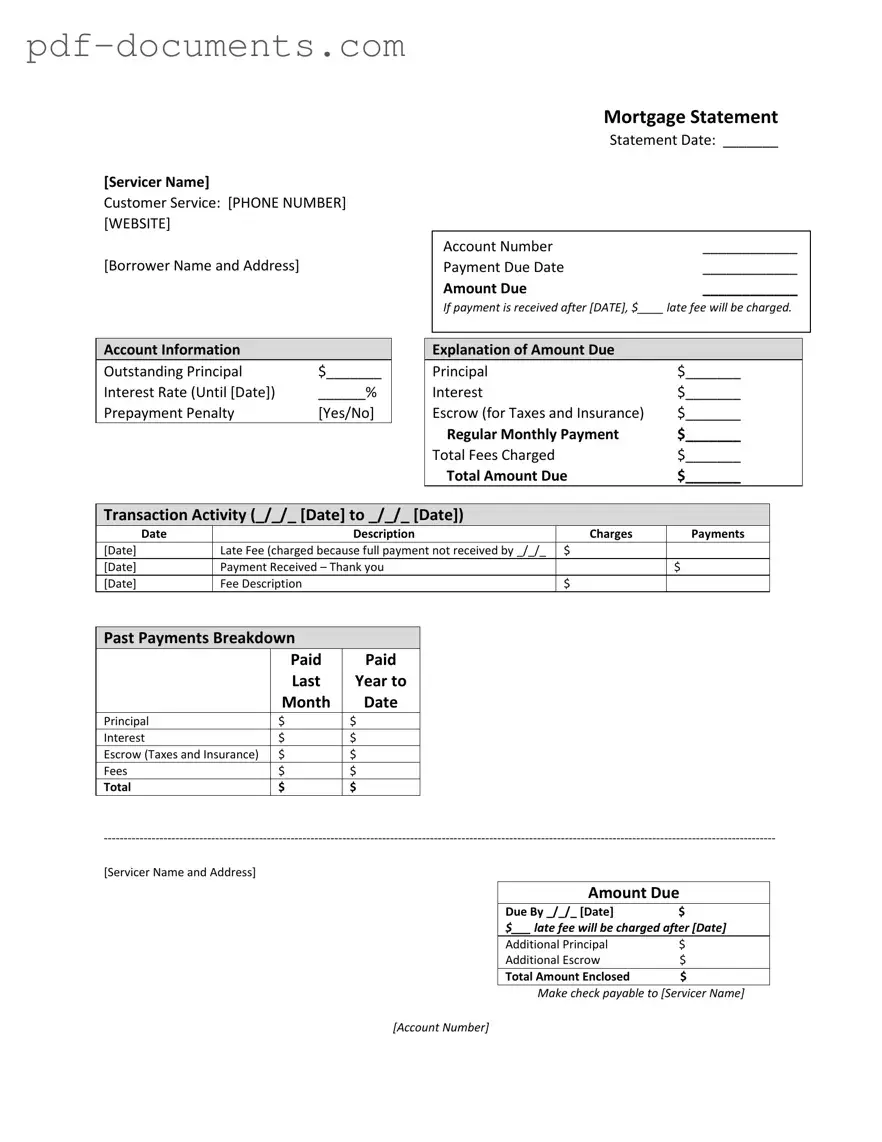 Download Mortgage Statement Form