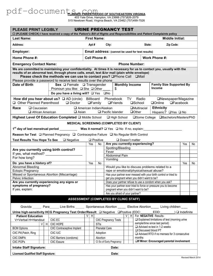 Download Planned Parenthood Proof Form