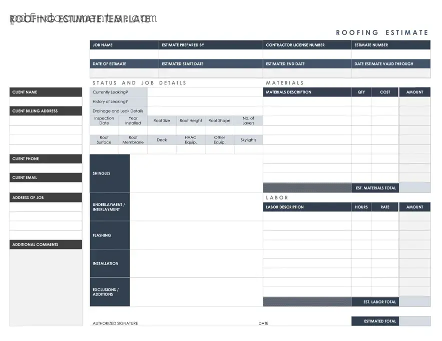 Download Roofing Estimate Form