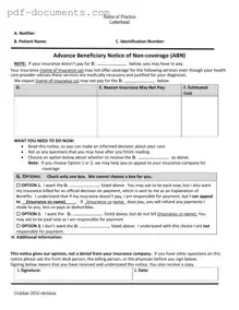 Download Advance Beneficiary Notice of Non-coverage Form