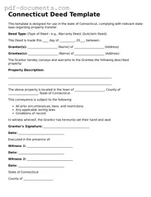 Legal Deed Template for the State of Connecticut