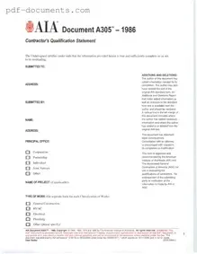 Download AIA A305 Form