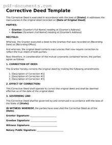 Printable Corrective Deed Form