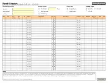 Download Electrical Panel Schedule Form