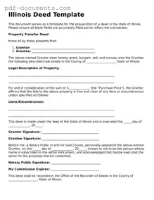 Legal Deed Template for the State of Illinois
