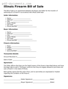Legal Firearm Bill of Sale Template for the State of Illinois