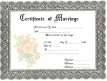 Download Marriage Certificate Form