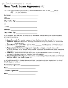 Legal Loan Agreement Template for the State of New York