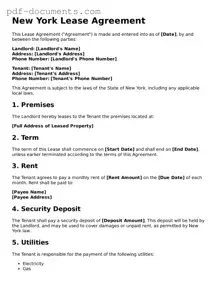 Legal Lease Agreement Template for the State of New York