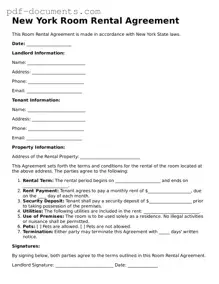 Legal Room Rental Agreement Template for the State of New York