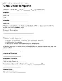 Legal Deed Template for the State of Ohio