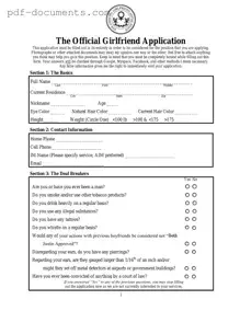 Download Girlfriend Application Form