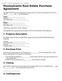 Legal Real Estate Purchase Agreement Template for the State of Pennsylvania