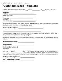 Printable Quitclaim Deed Form