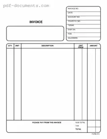 Download Free And Invoice Pdf Form
