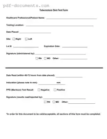 Download Tb Test Form