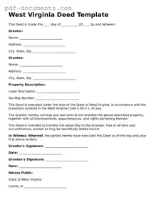 Legal Deed Template for the State of West Virginia