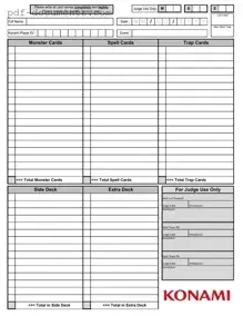 Download Konami Decklist Form