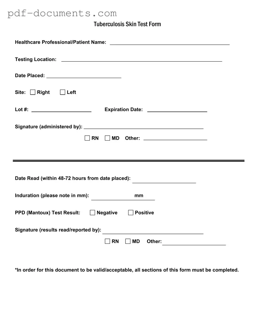Download Tb Test Form