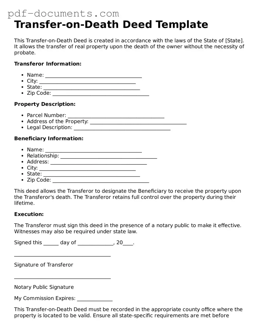 Printable Transfer-on-Death Deed Form