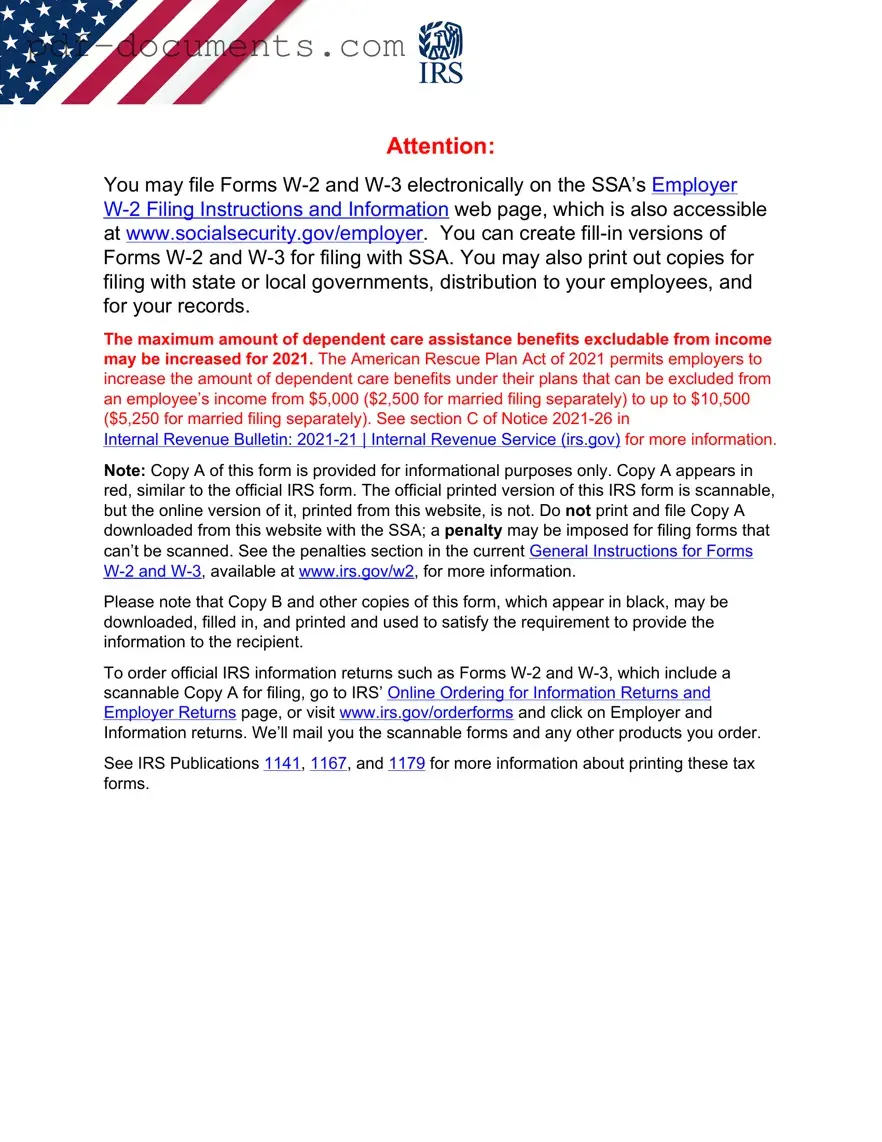 Download IRS W-2 Form
